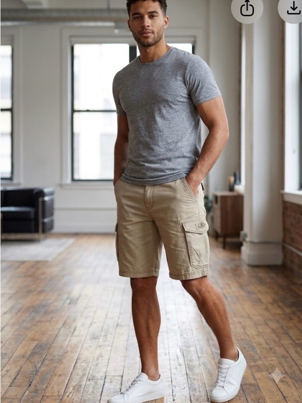UNIONBAY Men’s Tan Cargo Shorts – Classic Utility Style